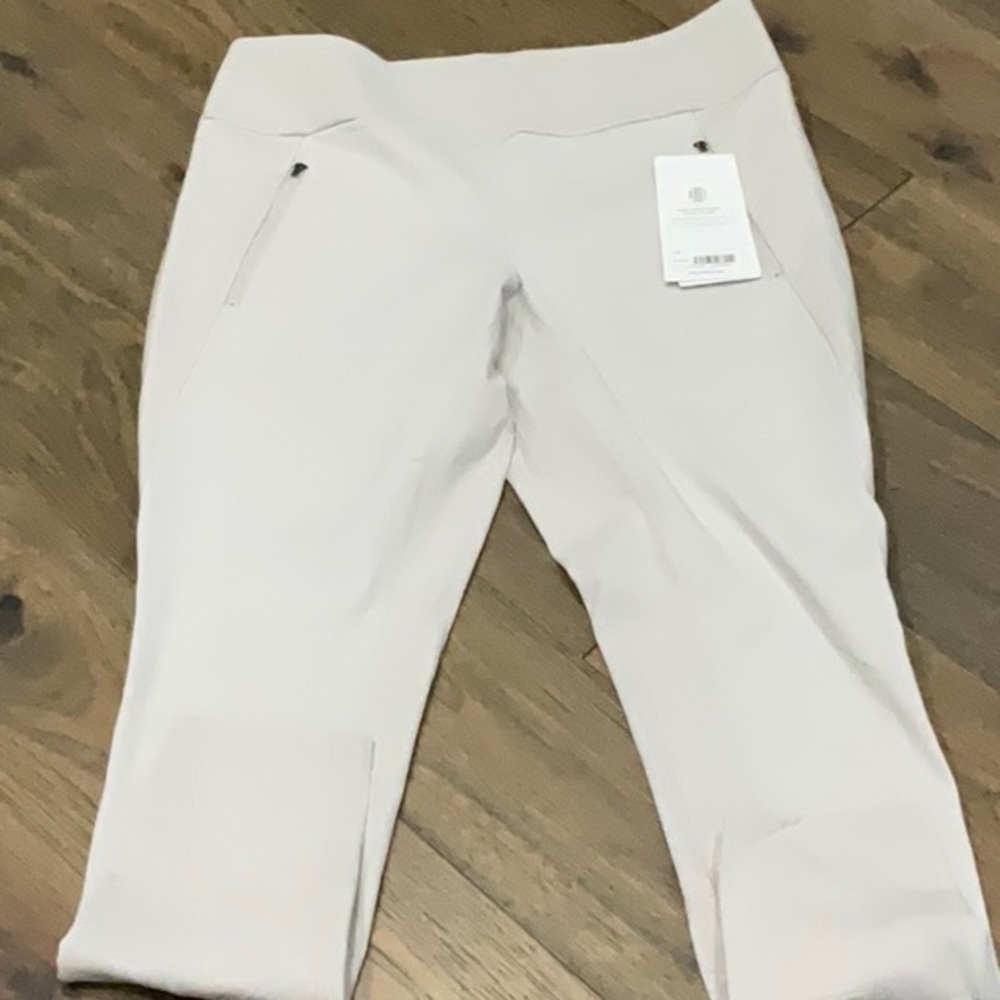 Light Beige Ponte Knit Pants